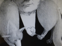 Eva Lefever. Chile, 1955.  Confrontación, Litografía, 90 x 70 cms. 1984